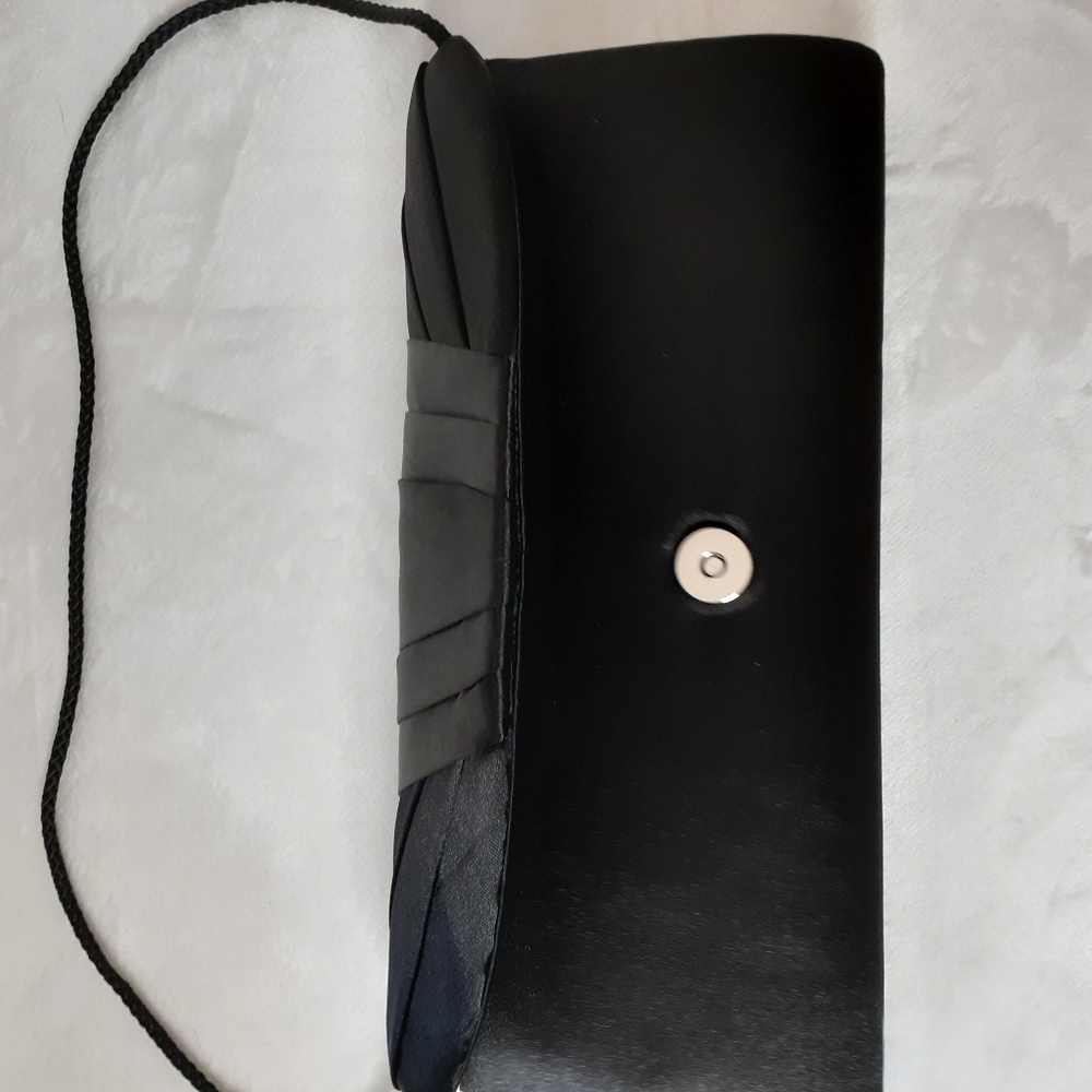 Jessica McClintock Black Satin‎ Evening Bag - Picture 3 of 6